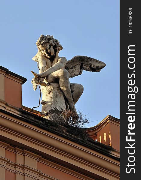 Stone Nymph Sculpture in Rome, Italy