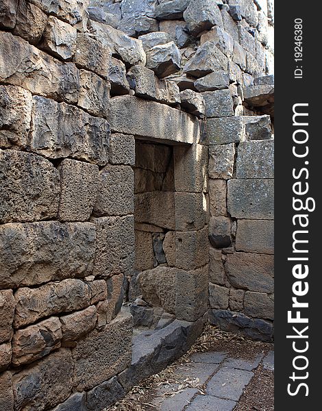 Ruins of the church at Gamla, Israel