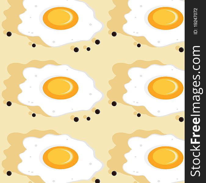 Fried eggs on a brown background. Fried eggs on a brown background
