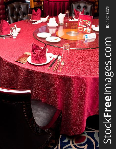 Chinese Restaurant Table Setup For VIP