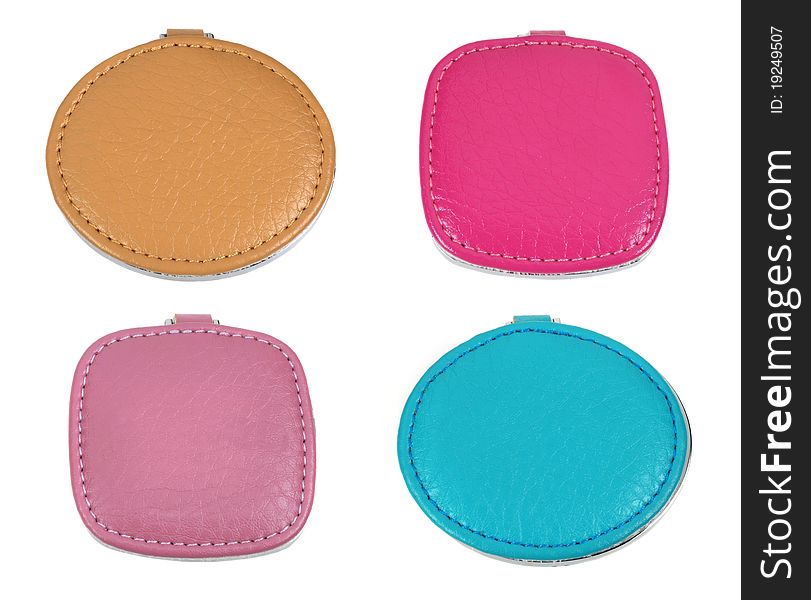 Set Of Colorful Leather Cases