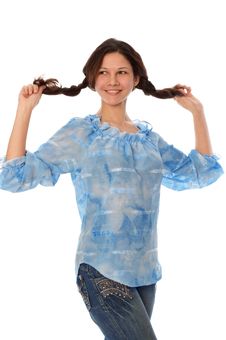 Woman In Jeans Stock Image Woman In Jeans Stock Image
