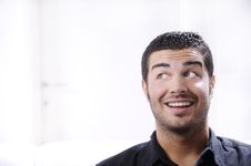 Young Man Looking With Amazement And Surprise Stock Photo Young Man Looking With Amazement And Surprise Stock Photo