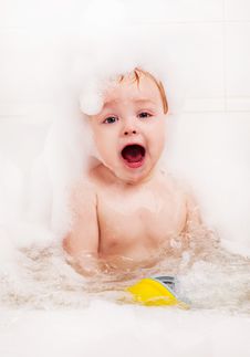 Boy Taking A Bath Royalty Free Stock Photography