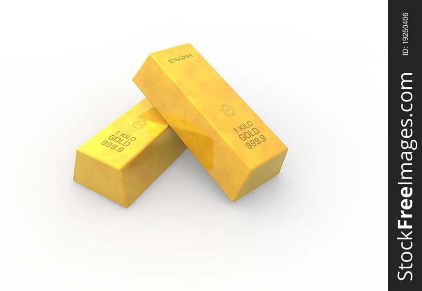 Gold concept in 3D style