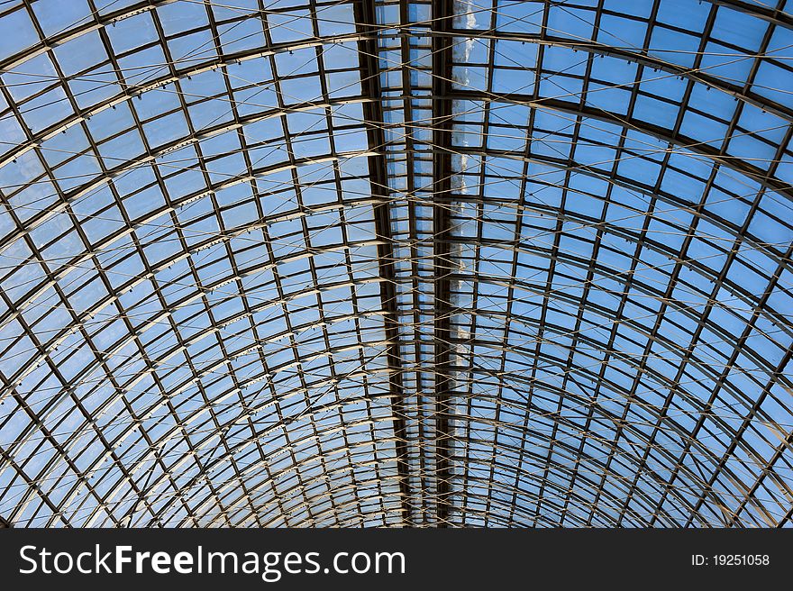 Abstract geometric pattern ceiling