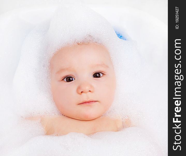 Baby Taking A Bath