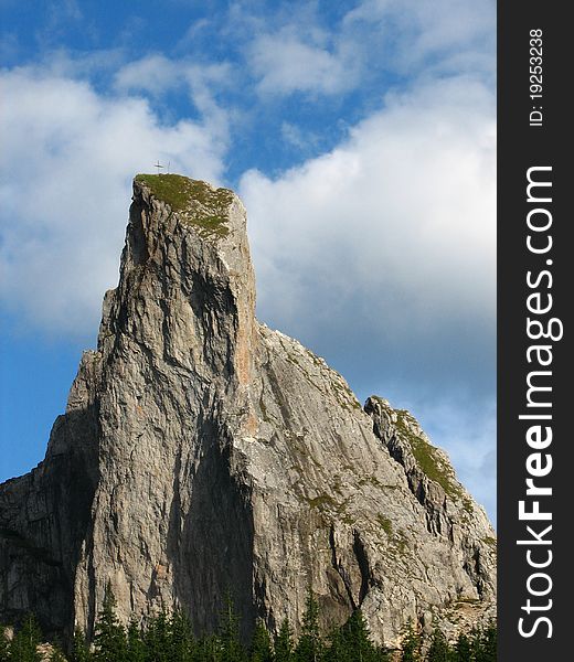 Lady's stones cliff in Romania, Bucovina area