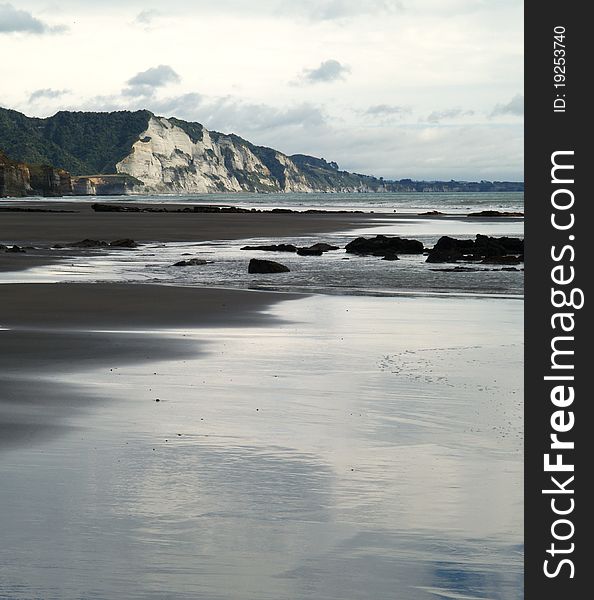 White Cliffs, south-west coast of north island, New Zealand. White Cliffs, south-west coast of north island, New Zealand