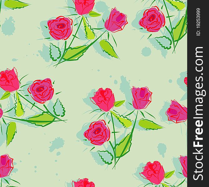 Seamless background with roses flowers. Seamless background with roses flowers.