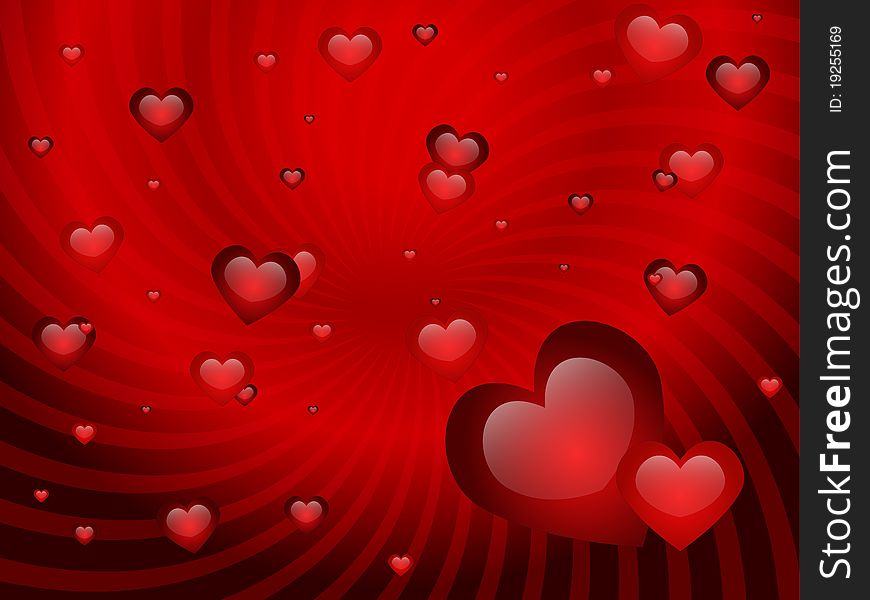 A red heart background or texture