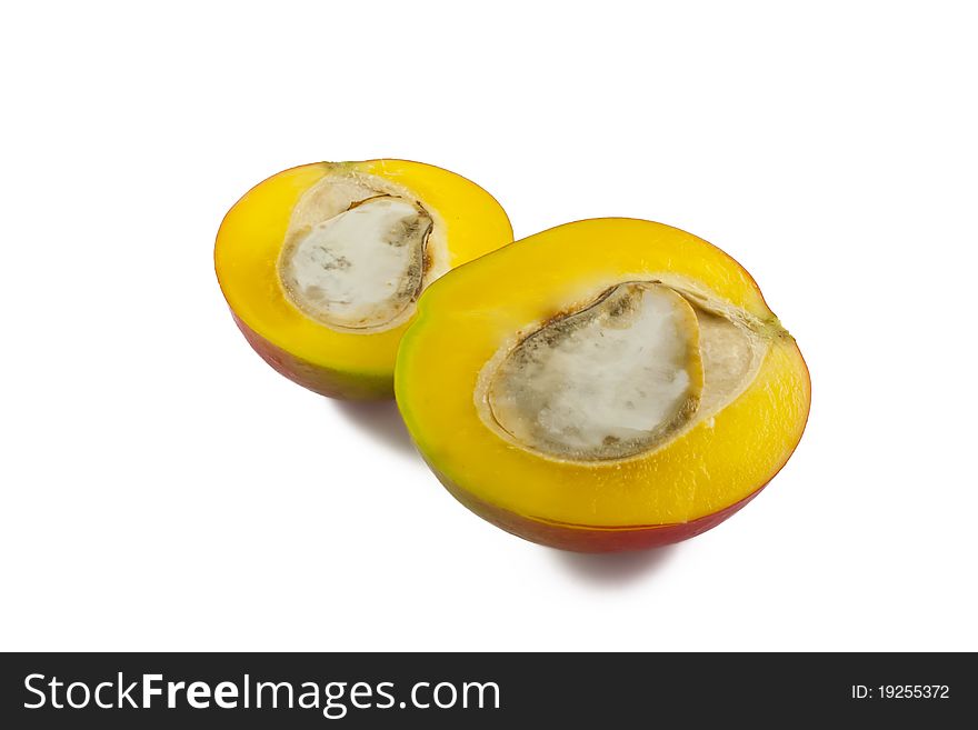 Juicy mango isolated on a white background
