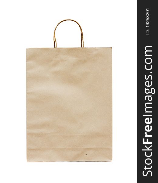 Paper bags isolated on white background
