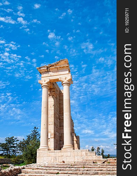 The  Sanctuary of Apollo Hylates - main religious centres of ancient Cyprus and one of the most popular tourist place. The  Sanctuary of Apollo Hylates - main religious centres of ancient Cyprus and one of the most popular tourist place