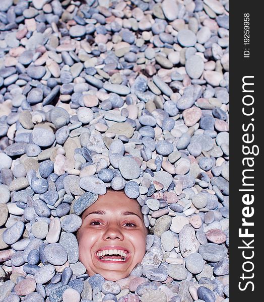 Funny Girl In Stones