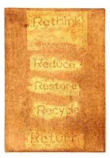 Six Ecological Phrases - Rethink-Reuse-reduce-rest Stock Photography Six Ecological Phrases - Rethink-Reuse-reduce-rest Stock Photography