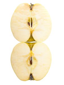 Two Halves Of An Apple Royalty Free Stock Images Two Halves Of An Apple Royalty Free Stock Images