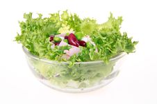 Freshness Lettuce Bean And Corn Salad Isolated Stock Photography Freshness Lettuce Bean And Corn Salad Isolated Stock Photography