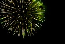 A Burst Of Green Fireworks Against A Night Sky Stock Photography A Burst Of Green Fireworks Against A Night Sky Stock Photography