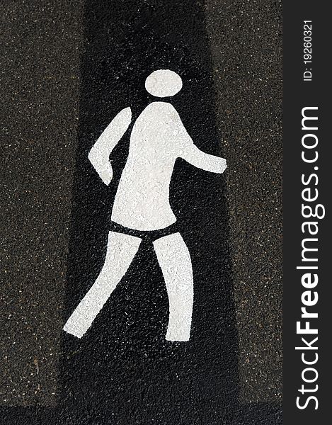 Pedestrian Sign on the street.