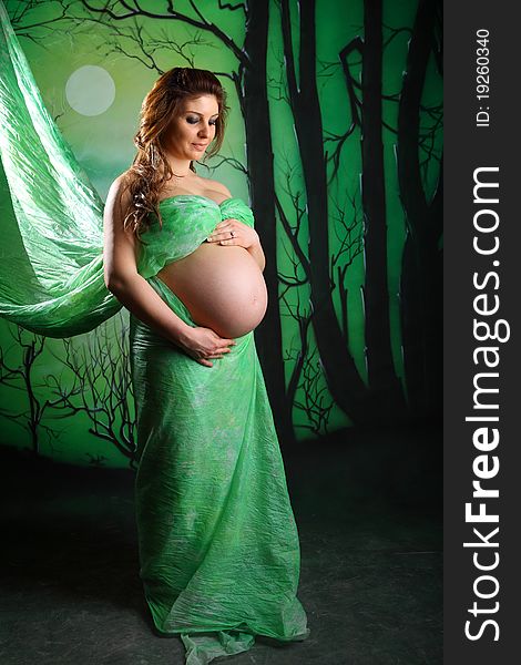 Portrait of a beautiful pregnant woman