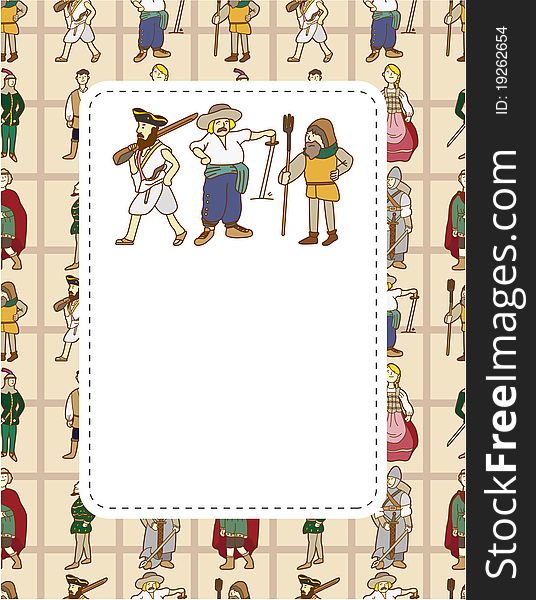 Medieval people card