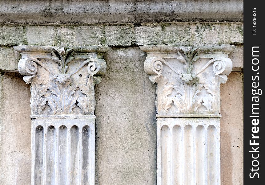 Ancient gate close-up detail. Capital (architecture). Ancient gate close-up detail. Capital (architecture)