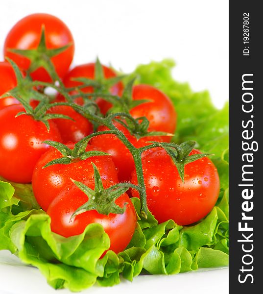 Ingredients for a fresh and healthy salad with tomatoes. Ingredients for a fresh and healthy salad with tomatoes