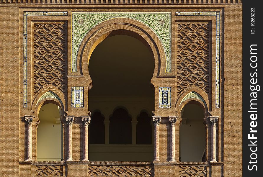 Mozarabic Arch in Las Ventas, Madrid