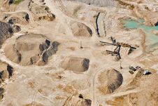 Aerial View Over Sandpit Royalty Free Stock Image Aerial View Over Sandpit Royalty Free Stock Image