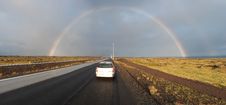 Double Rainbow In Iceland Stock Photography