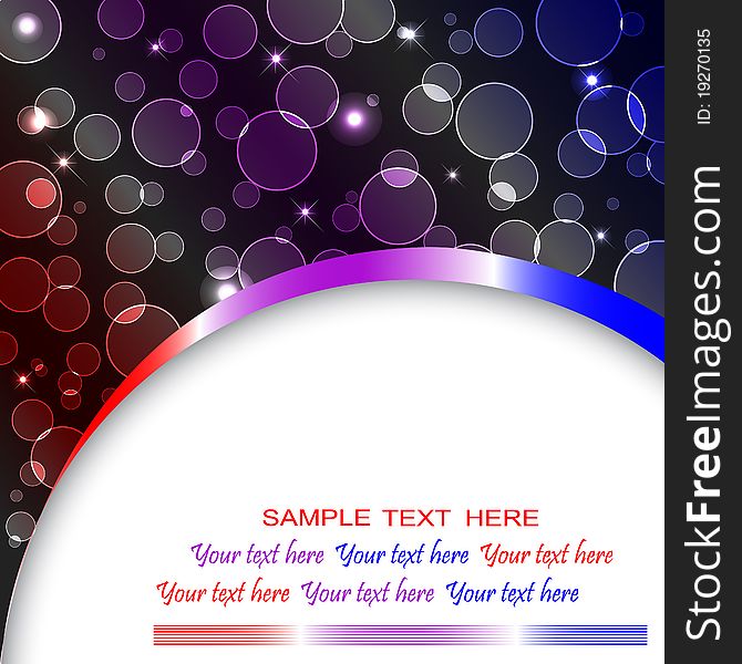 Abstract background with transparent circles and banner. Abstract background with transparent circles and banner.
