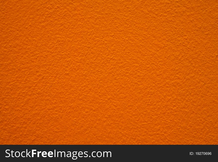The cement walls painted orange