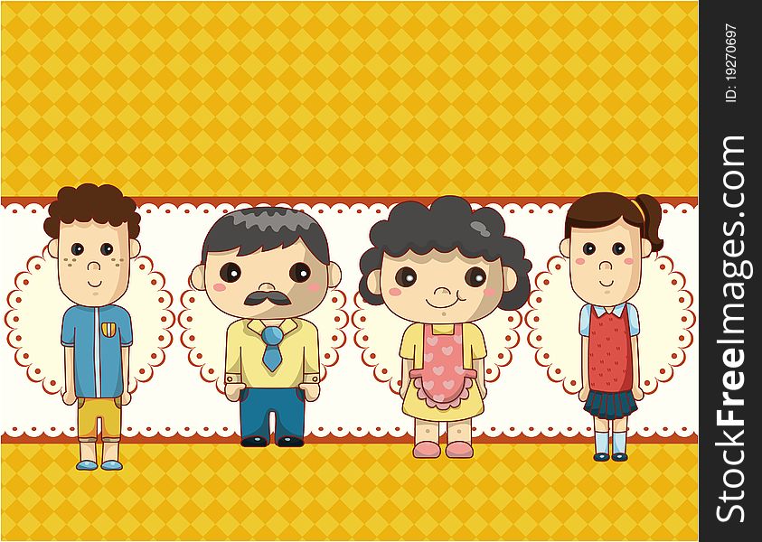 Cartoon Family Card