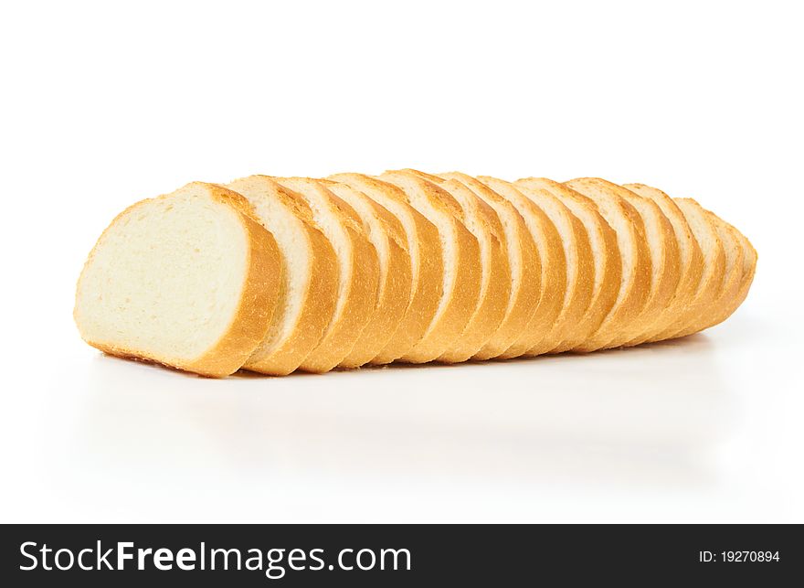 Sliced loaf of bread isolated on white. Sliced loaf of bread isolated on white
