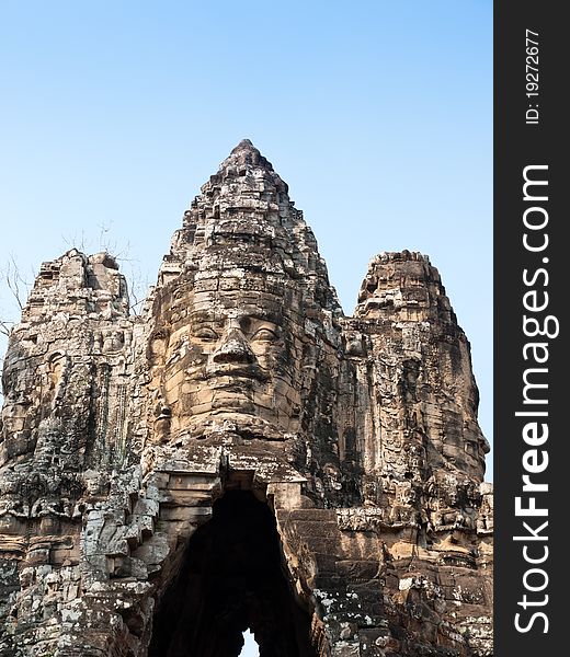 Giant Smiling Face At Angkor Wat