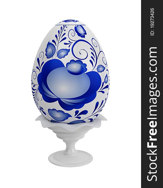 Eggs easter in gzhel style. Gzhel (a brand of Russian ceramics, painted with blue on white). Eggs easter in gzhel style. Gzhel (a brand of Russian ceramics, painted with blue on white)