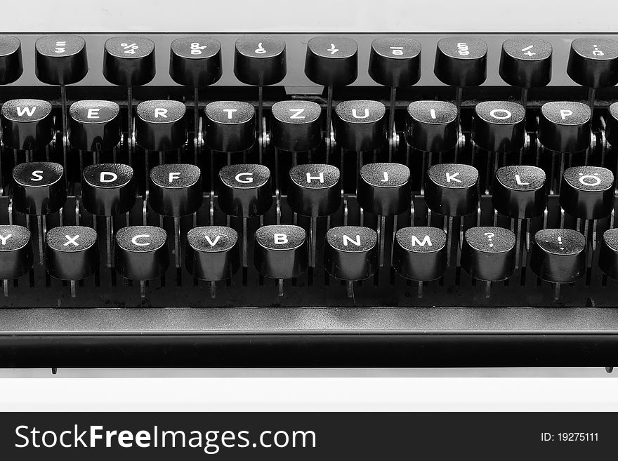 Keyboard from an old typewriter. Keyboard from an old typewriter