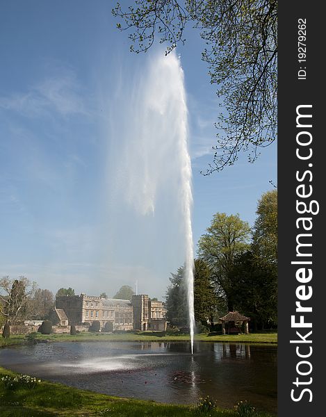 The Centenary Fountain at Forde Abbey in Spring. The Centenary Fountain at Forde Abbey in Spring