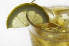 A Glass Of Ice Tea With Lemon Slice Stock Photography A Glass Of Ice Tea With Lemon Slice Stock Photography