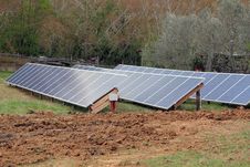 Solar Panels In A Feild Stock Photography Solar Panels In A Feild Stock Photography