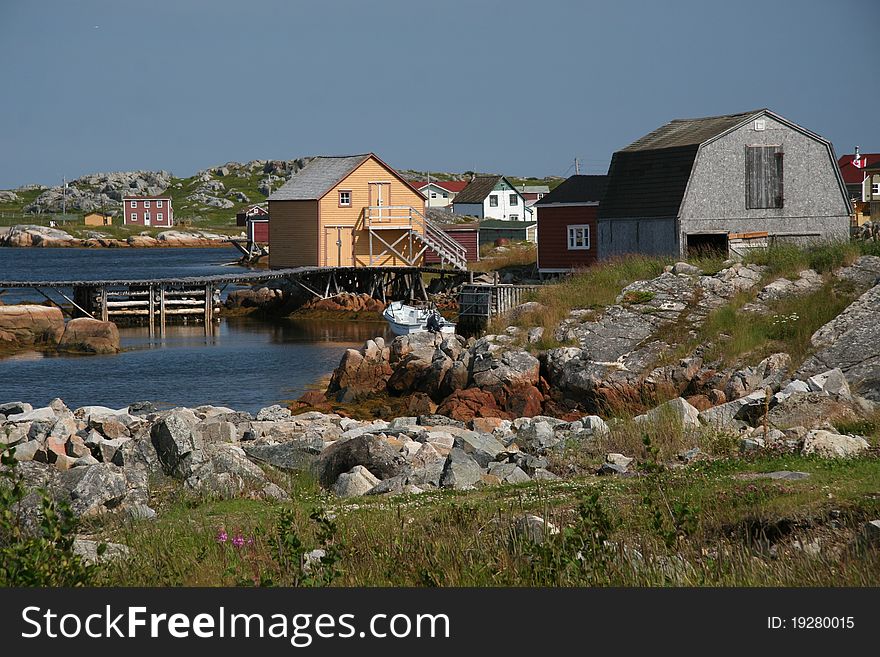 A coastal fishing village in Newfoundland, Canada. A coastal fishing village in Newfoundland, Canada.