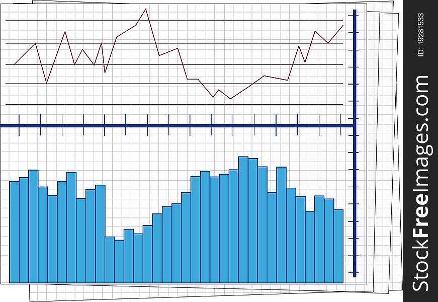 Drawn on graph paper showing the rise and fall. Drawn on graph paper showing the rise and fall