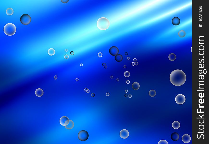 Bubbles on blue suitable for abstract background design. Bubbles on blue suitable for abstract background design.