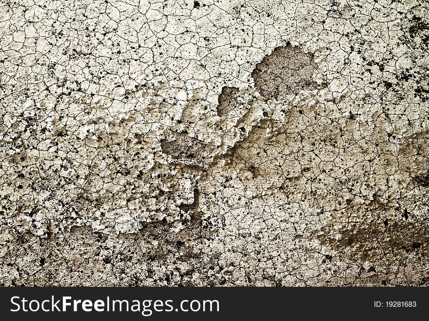 Old dirty cracked concrete wall. Old dirty cracked concrete wall