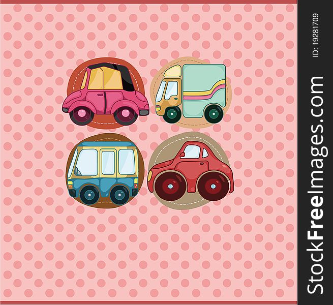 Cartoon Car Card