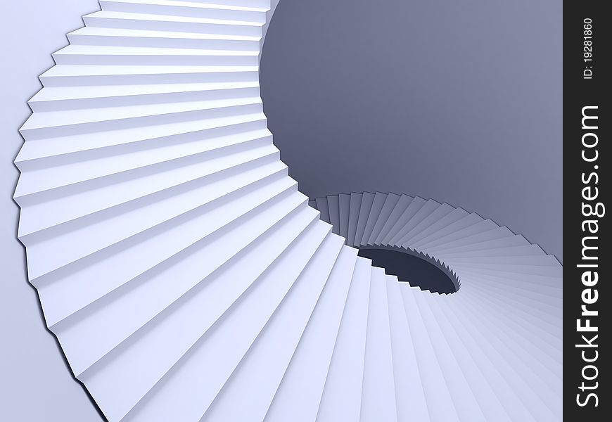 Abstract Spiral Staircase