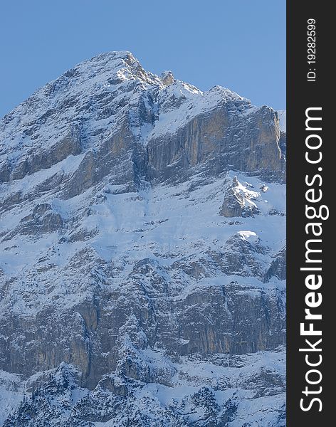 Mountain with blue sky in Switzerland. Mountain with blue sky in Switzerland
