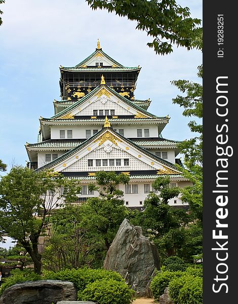 Osaka Castle in Osaka, Japan.