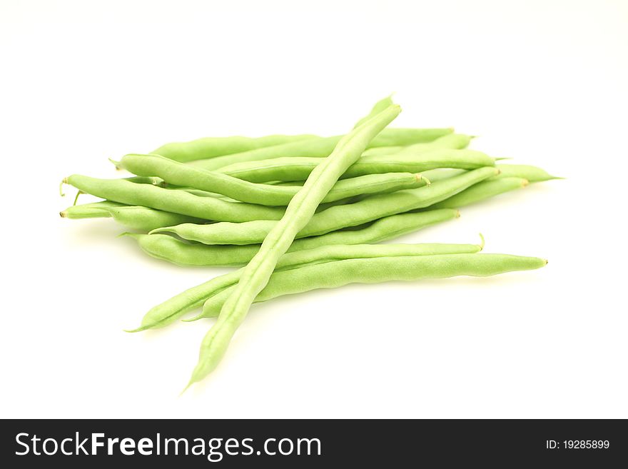 Green Beans Isolated On White Background